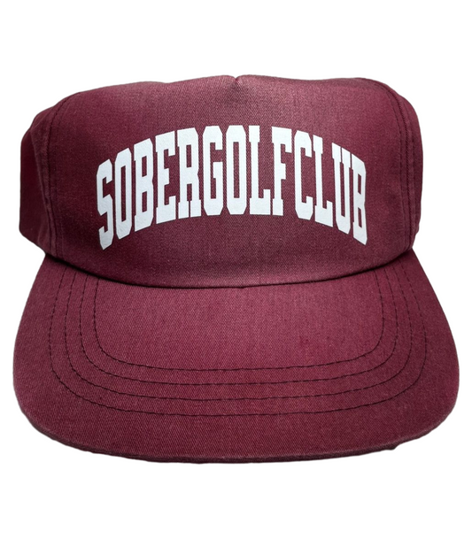 Sun Faded Arch Logo 5-Panel Snapback (Maroon)